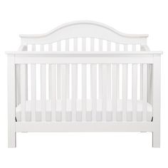 a white crib is shown against a white background