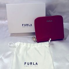 Furla Wallet. Red. Brand New With Tags. Never Used. 2 Card Slots. Coin And Bill Compartment. Gold Hardware. No Marks Or Stains. Comes With Dustbag And Box. 4 X 4 1/2 Approximately Chic Red Wallet For Everyday Use, Compact Red Travel Bag, Chic Red Everyday Wallet, Compact Red Bags For Gifts, Red Bifold Bag With Zipper Closure, Compact Red Bag For Daily Use, Compact Red Wallet For Daily Use, Chic Red Wallets For Gifts, Furla Bags