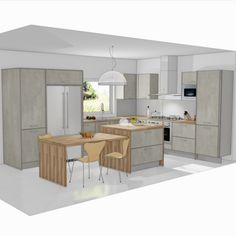 an image of a kitchen setting in 3d