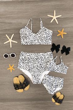 Mom & Me - White Polka Dot Cheetah Bikini - Sparkle in Pink Mommy And Me Swimwear, Fav Outfit, Mommy Daughter Outfits, Mom And Daughter Matching, Sparkle In Pink, Bright Pop, Baby Swimsuit, Swimming Suits, Twin Outfits