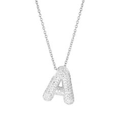 Dazzle with your initials on the Alex Mika Pavé Bubble Initial Necklace! This sparkling necklace features a playful, bubbly design, with delicate pavé stones forming your chosen initial. A unique accessory for a fun, quirky look. Style #BN3954/BN3838 Brass 14K Gold Plated, CZ Chain Length: 16" + 2" EXT Sizes: 14MM OR 21MM INITIAL Initial Necklace Silver, Initial A, Sparkle Necklace, Initial Necklace Gold, Anklet Jewelry, Fine Jewellery Necklace, Accessories Unique, Initial Necklace, Charm Earrings