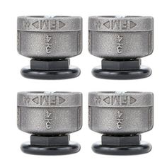 four metal knobs with the word tendd written on each one and an arrow pointing up