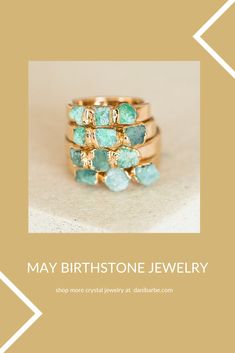 Say Happy Birthday with this raw emerald stacking ring. Wear alone or stack with my other gemstone pieces!  #gemstonejewelry #crystaljewelry #maybirtstone #birthstonejewelry #emeralds Elegant Green Stackable Jewelry, Fine Jewelry Green Stackable Jewelry, Fine Green Stackable Jewelry, Green Stackable Fine Jewelry, May Birthstone Jewelry With Prong Setting For Birthday, Modern Green Jewelry With Gemstone Accents, Modern Green Jewelry With Prong Setting, Modern Green Jewelry For Anniversary, Stackable Green Emerald Jewelry