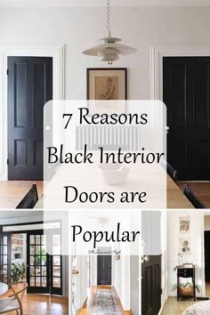 black interior doors with the words 7 reasons black interior doors are popular in this post