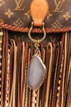 Since this charm is made from a natural stone, color patterns may vary. Boho Glam, Handmade Tote, Boho Bags, Vintage Louis Vuitton, Vuitton Bag, Hand Bags, Vintage Boho, Vuitton Handbags, Bag Straps