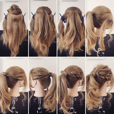 ちょっとの工夫で全然違う！汗でもベタつかないアレンジ10選 - LOCARI（ロカリ） ผมทรง Long Pixie, Simple Hairdo, Fishtail Ponytail, Fancy Ponytail, Ponytail Hairstyle, Pinterest Hair, High Ponytail, Work Hairstyles