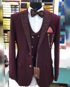 Groom And Bride Dress Indian, Tuxedo Embroidery, Burgundy Suit Men, Croatia Pictures, Gents Suits, Prince Suit, Sherwani For Men Wedding, Wedding Kurta For Men, Prom Suits For Men