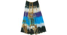 Hippie Tie-dye Skirt For Beach, Hippie Tie-dye Skirt For The Beach, Bohemian Tie Dye Tiered Skirt, Bohemian Tiered Tie Dye Skirt, Casual Tie-dye Beach Skirt, Casual Tie Dye Skirt For The Beach, Casual Tie Dye Beach Skirt, Bohemian Multicolor Skirt With Elastic Waistband, Tie Dye Bohemian Skirt