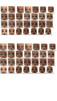 many different types of eyes and eyebrows