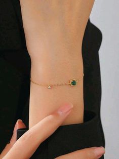 Step into a world of timeless elegance with this 18k gold-plated bracelet, delicately adorned with radiant cubic zirconia stones that catch the light with every movement. This isn't just a bracelet--it's a statement of sophistication and grace, designed for those who seek a blend of luxury and affordability. Whether you're dressing up for a special occasion or adding a hint of sparkle to your everyday style, this piece promises to elevate your look effortlessly. Imagine the compliments you'll receive wearing this dazzling bracelet. Don't just dream of elegance--wear it. Treat yourself or surprise a loved one with a gift that shines as brightly as they do. Add it to your cart now and let your wrist do the talking! Bracelet Charms Gold, Simple Gold Bracelet, Bracelet Fancy, Charm Bracelet Charms, Delicate Gold Bracelet, Fancy Bracelet, Italian Bracelet, Gold Bracelet Simple, Locket Design