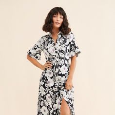 Elegant Floral Print Shirt Dress For Work, Chic Purple Short Sleeve Midi Dress, Elegant Floral Print Shirt Dress For Garden Party, Elegant Purple Maxi Dress For Brunch, Elegant Shirt Dress For Garden Party In Spring, Chic Midi Shirt Dress For Garden Party, Chic Midi Length Shirt Dress For Garden Party, Elegant Maxi Length Shirt Dress For Brunch, Feminine Purple Short Sleeve Midi Dress