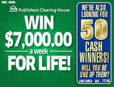 an advertisement for the $ 7, 000 cash giver contest is shown in this ad