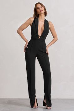 Tailored Jumpsuit, The Perfect Date, Perfect Date Night, Club L London, Black Dress Prom, Black Tie Gala, Maternity Jumpsuit, Perfect Date, Black Velvet Dress