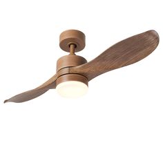 A fan for all seasons and styles, this 2-blade ceiling fan with underlighting and remote control has a classic propeller design that blends well with styles from modern industrial to rustic farmhouse. The form is also functional. Indoor Ceiling Fans, Propeller Ceiling Fan, Enclosed Patio, Led Ceiling Fan, Fan With Light, Walnut Stain, Lighting Store, Ceiling Fans, Modern Industrial