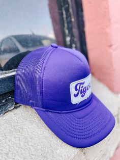 Purple Trucker Snapback Hat, adjustable Trendy Purple Adjustable Baseball Cap, Trendy Adjustable Purple Baseball Cap, Casual Adjustable Purple Hat, Adjustable Purple Trucker Hat With Curved Brim, Purple Adjustable Trucker Hat, Casual Purple Snapback Trucker Hat, Adjustable Flat Brim Trucker Hat For Baseball Season, Casual Purple Adjustable Trucker Hat, Adjustable Trucker Hat With Flat Brim For Baseball Season