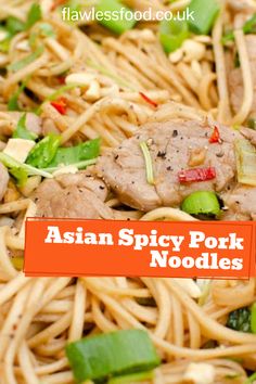 🍜🔥 Craving bold flavours? ​ ​These Asian Spicy Pork Noodles are loaded with heat and umami—perfect for a quick and delicious meal! 😋🔥 #SpicyNoodles #AsianRecipes #DinnerIdeas