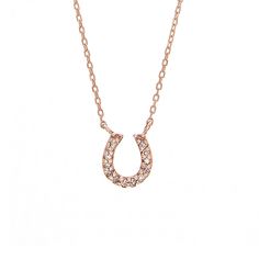 Rose Gold Petit Horse Shoe Necklace by Kury - Available at SHOPKURY.COM. Free Shipping on orders over $200. Trusted jewelers since 1965, from San Juan, Puerto Rico. Fine Jewelry Rose Gold Charm Necklace With Adjustable Chain, Rose Gold Charm Necklace With Adjustable Chain, Luxury Rose Gold Charm Necklace With Adjustable Chain, Classic Adjustable Rose Gold Necklace, Classic Adjustable Rose Gold Necklaces, Rose Gold Fine Jewelry Charm Necklace, Rose Gold Diamond Pendant Necklace With Adjustable Chain, Rose Gold Necklace, Gold Necklace