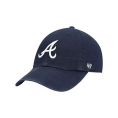 Grab your young fan the perfect finishing touch to their game day garb with this Atlanta Braves hat. Crafted with a relaxed fit by '47, this Team Logo Clean Up hat features a strap that can be adjusted to keep up with them as they grow. Even better, the bold Atlanta Braves graphics on the crown will showcase their admiration for the players that inspire them.Grab your young fan the perfect finishing touch to their game day garb with this Atlanta Braves hat. Crafted with a relaxed fit by '47, thi Curved Bill Hats With Team Logo For Baseball Season, Curved Brim Dad Hat For Baseball Season, Baseball Season Team Logo Hat With Curved Bill, Collegiate Curved Brim Hats For Sports Events, Curved Brim Hats With Team Logo For Sports Events, Curved Brim Hats With Team Logo For Fan Gear, Sports Event Hats With Team Logo And Curved Brim, Game Day Throwback Hat With Curved Brim, Curved Visor Hats For Baseball Season Game Day