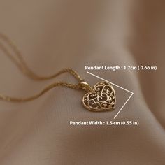 14K Gold Heart Necklace Elegant and Beautiful Pendant with a Heart shape and infinity design Gift For Women Ideas, Jewelry By Monsini Available in 4 different chain lengths : 42 cm (16.5 in) 44 cm (17.3 in) 46 cm (18.1 in) 48 cm (18.8 in) Pendant Length : 1.7cm ( 0.66 in) Pendant Width : 1.5 cm (0.55 in) Stylish Design:Our minimalist heart jewelry is made up of all Made of 14k gold for a sleek look. Our heart jewelry necklace for women measures 16.5 inches to 18.80 inches. This makes it easy to Valentine's Day Gold Necklace With Intricate Design, Elegant Tarnish Resistant Heart Necklace For Anniversary, Valentine's Day Tarnish Resistant Heart Necklace, Elegant Necklaces With Intricate Design For Valentine's Day, Elegant Filigree Necklaces For Valentine's Day, Elegant Filigree Necklace For Valentine's Day, Elegant Filigree Heart Necklace As A Gift, Elegant Open Heart Necklace Tarnish Resistant, Elegant Open Heart Necklace, Tarnish Resistant