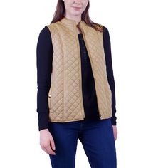 Keep your stylish look while adding an extra layer of warmth in this women's MO-KA quilted vest.Click on this WOMEN'S GUIDE to find the perfect fit and more! Keep your stylish look while adding an extra layer of warmth in this women's MO-KA quilted vest.Click on this WOMEN'S GUIDE to find the perfect fit and more! FEATURES Rib panel at side for stretch Zipper front 2 snap close pockets at hip Sleeveless Partially linedFIT & SIZING Fitted 25 3/4-in. length from shoulder to hem Designed to hit at Quilted Sleeveless Fall Outerwear, Quilted Sleeveless Outerwear For Fall, Sleeveless Quilted Outerwear For Fall, Quilted Vest For Layering In Fall, Quilted Fitted Vest For Fall, Quilted Sleeveless Vest For Workwear, Fitted Quilted Vest For Fall, Quilted Sleeveless Workwear Vest, Quilted Vest For Workwear In Fall