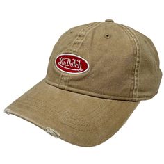 * Von Dutch Unisex Dad Cap * Authentic With Tag * Distressed Details With Rips At The Bill Edge * Front Embroidered Von Dutch Logo Patch * Curved Bill * Unstructured Fit * Inner Moisture Sweatband * Inner Von Dutch Tape Lining * Adjustable Metal Clasp Fit With Von Dutch Emboss Logo * 100% Cotton * Von Dutch Hologram Authenticity Decal Underneath Bill **Beware Of Fakes. They Will Not Have Hologram Decal, Von Dutch Tag, Or Von Dutch Tape Lining** Distressed Brown Cotton Baseball Cap, Casual Hat With Curved Brim In Distressed Brown, Casual Distressed Brown Hat With Curved Brim, Casual Distressed Brown Baseball Cap, Von Dutch Hat, Oval Logo, Neon Logo, Uniqlo Bags, Orange Velvet