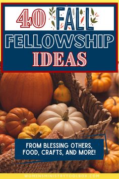 Fall is here! Anyone else excited?! Whether or not you can’t wait for those leave to start changing, fall offers some unique fellowship opportunities for your women. Read this post to find my favorite 40 Fall Fellowship Ideas for your Women's Ministry! From blessing others, food, crafts, and more!