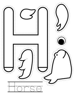 the letter h is for horse cut out and glue it on to make an animal