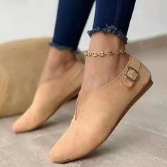 Category:Flats; Upper Materials:Suede,Faux Leather; Embellishment:Buckle; Season:Fall,Summer,Spring; Heel Type:Flat Heel; Gender:Women's; Toe Shape:Pointed Toe; Style:Minimalism,Casual; Heel Height(inch):<1; Outsole Materials:Rubber; Occasion:Office,Outdoor,Daily; Closure Type:Loafer; Pattern:Solid Color; Shipping Weight:0.298; Production mode:Self-produce; 2024 Trends:Plus Size,Comfort Shoes; Foot Length:; Foot Width:; Size chart date source:Provided by Supplier.; US Size:null; UK Size:14.5; EU Pointed Loafers, Suede Flats Shoes, Soft Loafers, Flats Shoes Comfortable, Buckle Loafers, Womens Summer Shoes, Casual Flat Shoes, Loafers Style, 2023 Fashion