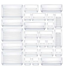 clear plastic storage bins with dividers and lids, set of 10 by staples