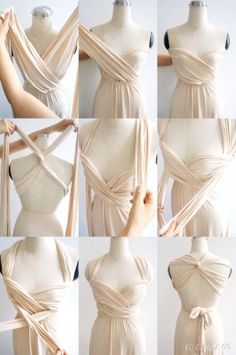 Infinity Dress Ways To Wear, Infinity Dress Styles, Cream Floor, Vestido Convertible, Infinity Wrap Dresses, Infinity Dress Bridesmaid, Multiway Dress, Convertible Bridesmaid Dress, Multi Way Dress