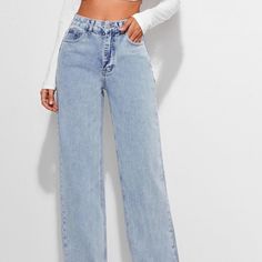 New Never Worn!!! Without Tags. So Comfy And Cute! Just Too Small For Me. Size Small Celana Jogger Wanita, High Waist Straight Jeans, Mama Jeans, Jeans Outfit Women, High Rise Denim Jeans, Moda Jeans, Denim Pants Women, Outfit Jeans, Jeans Casual