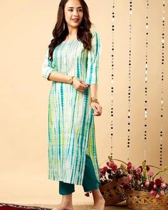 Best quality 💯 New Design Launch Beautiful Heavy Pure Reyon With Tai-Dai Print And Embroidery Kurta With Pant & Dye Dupatta (Beautiful Matching Suit) 💃💃💃 ⭐Product code JH ⭐Size: M/38, L/40, XL/42, XXL/44 ⭐ Fabric: Rayon 140GM ⭐ Product: Kurti + Pant+ Dupatta ⭐ Color`s: Two Colours ⭐ Work: Heavy Print ⭐Type: Fully stitched 🤩 Sale Price 945/-+Ship Extra 👈 👈 (M/38 to XXL/44) ⭐ No less ⭐ Ready to Dispatch✈️✈️✈️ (100% quality products guarantee) . . . #kurtiset #kurti #cottonkurti #printe... Embroidery Kurta, Print And Embroidery, Kurti Pant, Kurtis With Pants, Indian Outfit, Dyed Dress, Kurta Designs