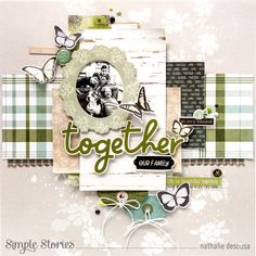 a scrapbook page with the words together on it