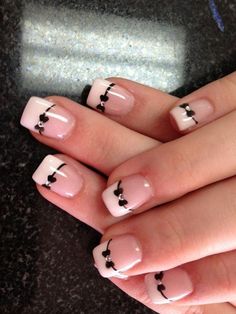 26 Bow French Manicure French Nails Design, Bow Nail Designs, Red Nail Art Designs, Bow Nail Art, Nail Tip Designs