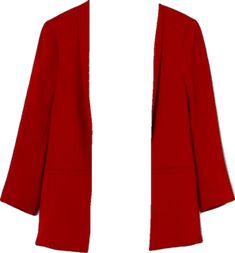 Red Notch Lapel Blazer For Spring, Chic Red Notch Lapel Outerwear, Chic Red Outerwear With Notch Lapel, Red Winter Blazer For Work, Red Notch Lapel Outerwear With Pockets, Red Long Sleeve Blazer, Red Winter Workwear Blazer, Elegant Red Blazer With Pockets, Red Tailored Outerwear For Office