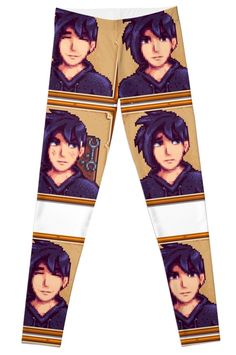 a pair of leggings with an avatar on them