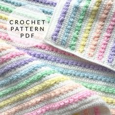 the crochet pattern is made up of different colors