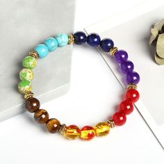 Material: Agate Color: Colorful Smooth Bracelet, Volcanic Rock Colorful Bracelet Fashion Element: Round Style: Europe and America Multicolor 8mm Bead Wristband Gift, Multicolor 8mm Beads Wristband For Gift, Multicolor 8mm Beaded Wristband, Multicolor Agate Beaded Bracelets With Colorful Beads, Casual Multicolor Beaded Bracelet, Casual Rainbow Bracelets With 8mm Beads, Multicolor Beaded Bracelets With 8mm Beads, Bohemian Multicolor Crystal Bracelet With 8mm Beads, Multicolor Agate Beaded Bracelets With Round Beads