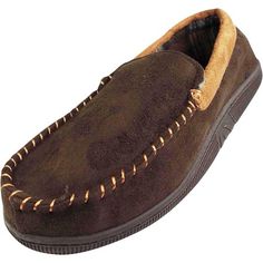 NORTY Moccasin Slippers for Men Memory Foam - Extra Warm and Incredibly Soft. Size L Medium Width. Protect your feet when youre relaxing at home, theres nothing more comforting than having a great pair of slippers on your feet and giving protection for walking around. These slippers are made to keep your feet warm, no matter what the weather throws at you. Weve carefully designed these slippers to closely fit the contours of your feet so that theyll never fall off when youre walking around. The Winter Brown Moccasins With Rubber Sole, Comfortable Brown Moc Toe Slip-ons, Comfortable Brown Winter Moccasins, Brown Slip-on Moccasins For Winter, Comfortable Brown Moccasins, Brown Moccasins With Cushioned Footbed, Mens Loafer, Classic Slippers, Moccasin Slippers