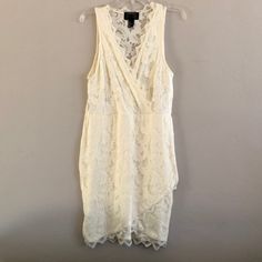 Cream / Off White Lace Dress Never Worn! Super Cute For Wedding/ Formal/ Or Special Occasion Attire! Elegant Cream Dress By H&m, H&m Spring Dresses With Lace Trim, Elegant H&m Wedding Dress, Fitted White Dress By H&m, H&m Summer Wedding Dress, Off White Lace Dress, White Lace Dress, Wedding Formal, H M Dresses