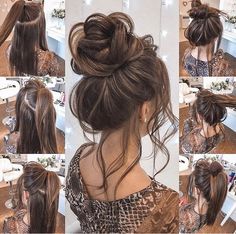 High Messy Bun, Elegant Girls, Spring Hair Color, Cute Hairstyles For Medium Hair, Bun Hairstyles For Long Hair, Spring Hairstyles, Creative Hairstyles, Girls Hair