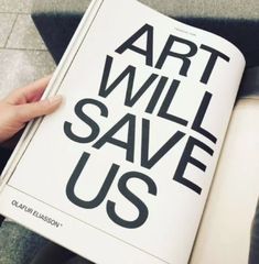 someone is holding an art will save us book