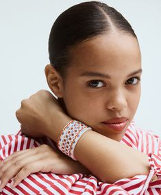 The Terrazzo Bracelet in Campania Summer Stretch Bracelet As Gift, White Jubilee Stretch Bracelet, Summer Friendship Stretch Bracelet, Stretch Bracelet For Friendship In Summer, Casual White Stretch Bracelet For Spring, Multicolor Friendship Bracelets For Spring, Pyramid Bracelet, Peacoat Men, Tube Bracelet