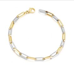 Stainless steel two tone bracelet Two Tone Bracelets, Two Tone Jewelry Stack, Two Toned Jewelry, Gold Inspo, Two Tone Jewelry, Two Tone Bracelet, Wrist Stack, Wrist Stacks, Cable Bracelets