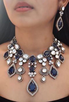 We bring beautiful Jewelry sure to elevate any look! Kindly pay attention to all photos and video and ask questions about the item prior to ordering. Stones Necklace, Choker Set, Necklace Choker, Sapphire Blue, Stone Necklace, Pay Attention, Blue Sapphire, Jewelry Sets, Beautiful Jewelry