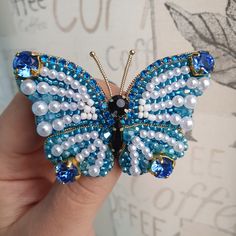 This handmade butterfly brooch is the perfect gift for mom. it will surely be stored and worn for many years. The blue handmade butterfly brooch is very beautifully shiny. This jewelry is an exclusive gift! Can be worn over a scarf, coat, sweater and blouse for a holiday or every day. Handmade Blue Brooches For Party, Handmade Blue Pins For Gifts, Blue Brooch Pin For Gift, Blue Brooch Pins As A Gift, Blue Brooch Pins For Gift, Blue Brooch Pin As Gift, Handmade Turquoise Brooches As Gift, Handmade Blue Brooches For Gift, Handmade Turquoise Brooches For Gift