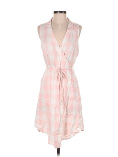 11.1. Tylho Casual Dress Size: Small Pink Dresses - used. No Fabric Content, Wrap, Plunge, Short, Sleeveless | 11.1. Tylho Casual Dress - Wrap: Pink Dresses - Used - Size Small Orange Casual Dress, Pink Dress Casual, Pink Dresses, Orange Dress, Casual Dresses For Women, Pink Dress, Gingham, Wrap Dress, Casual Dress