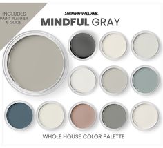 some paint colors are shown with the words agreeable gray