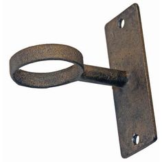 an old metal hook on a white background