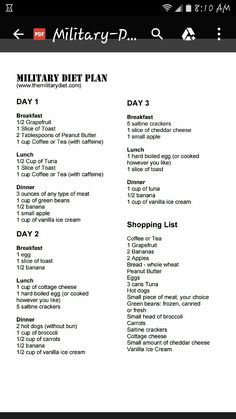 3 Day Milatery Diet Plan, Milatery Diet, Millitary Diet, Marine Diet, Healthy 2024, Diets For Men, Week Meals, Bland Diet, Yoga And Exercise